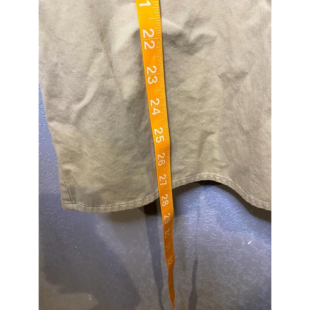 MEN'S OAKLEY KHAKI SHORT SLEEVE COLLAR BUTTON CUSTOM FIT SHIRT SZ M